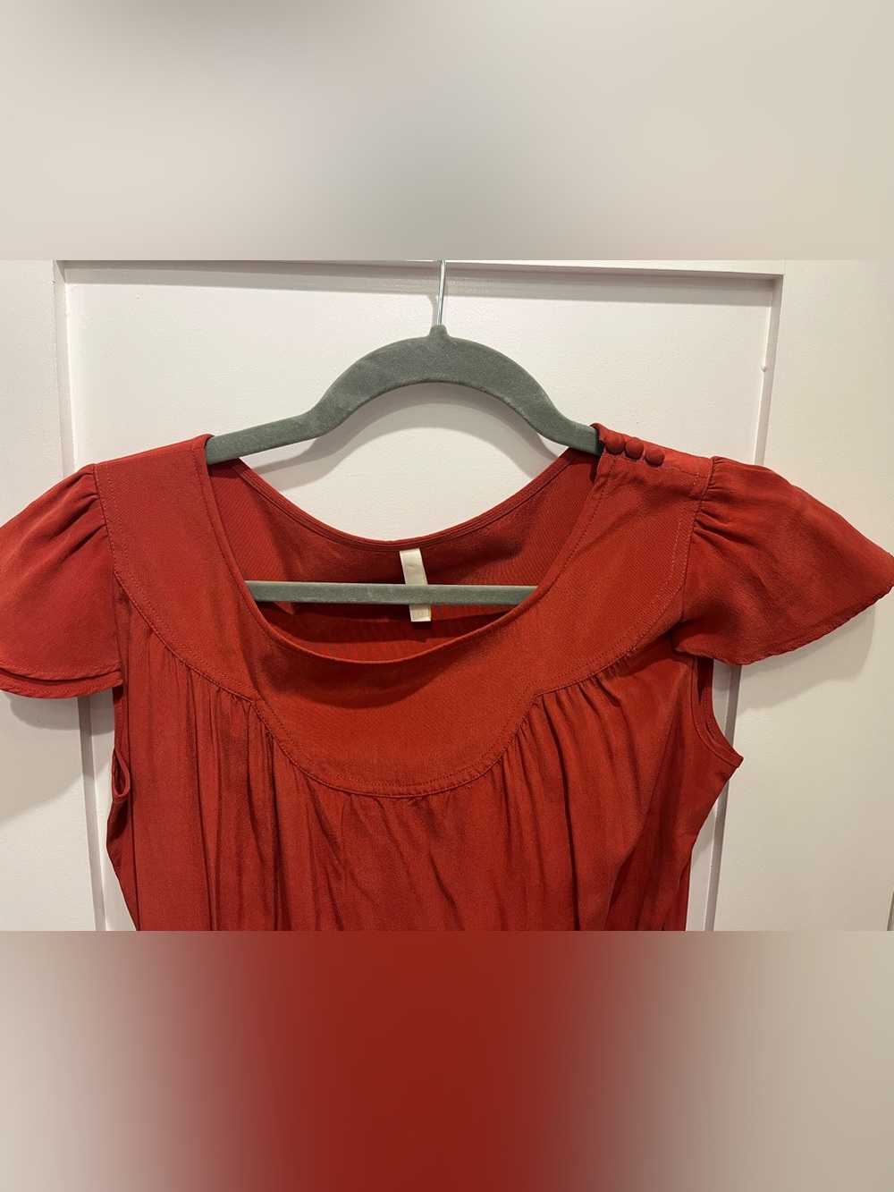 IRO PARIS Silk Rust Colored Dress - Picture 2 of 6